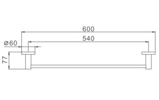 Полотенцедержатель Haiba HB8301 60см сталь